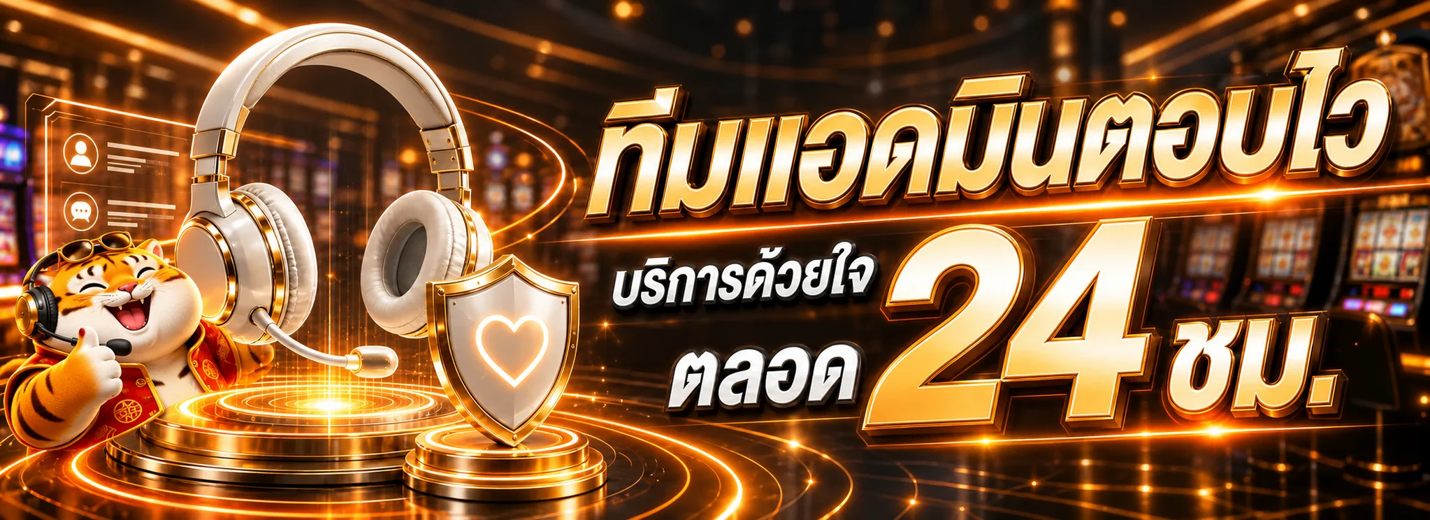 ทีมดูแลสมาชิก GOT555 พร้อมมาสคอต PG Soft ให้บริการออนไลน์